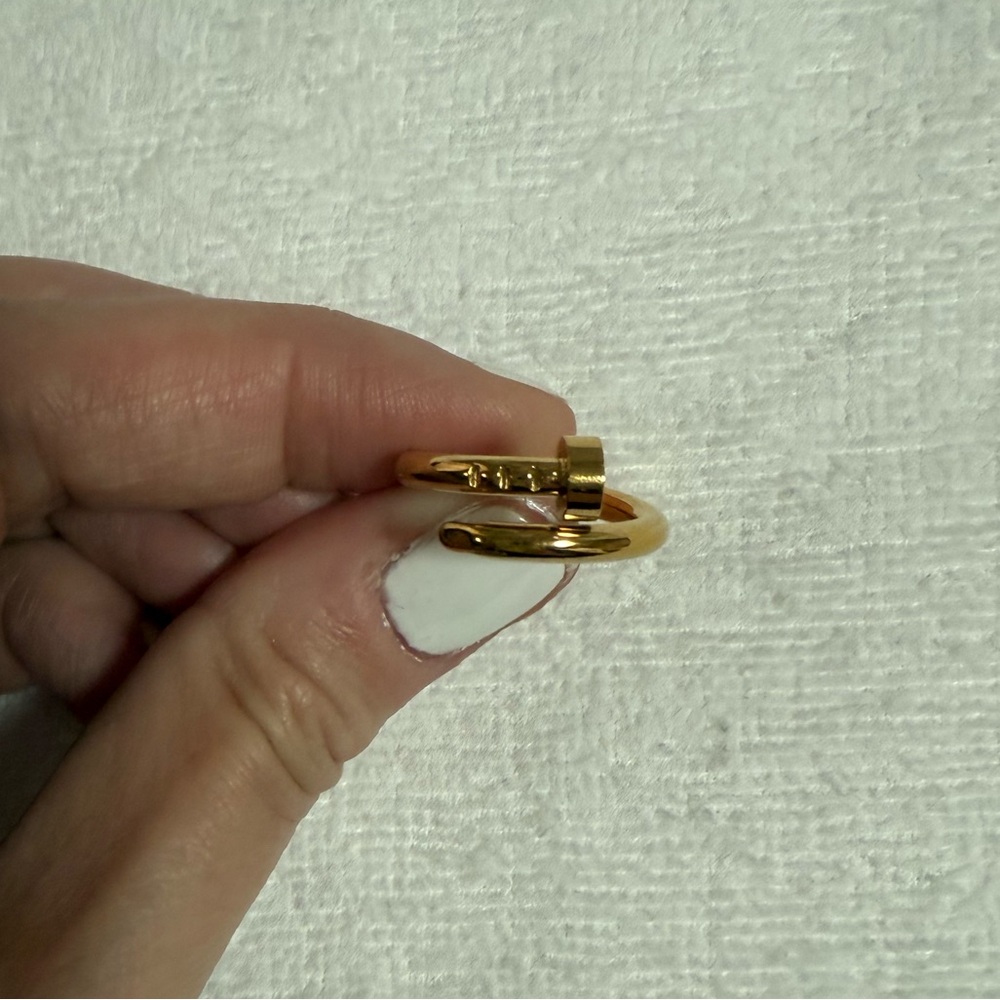 Gold-Tone Hammered Open Band Ring - Women's Jewelry